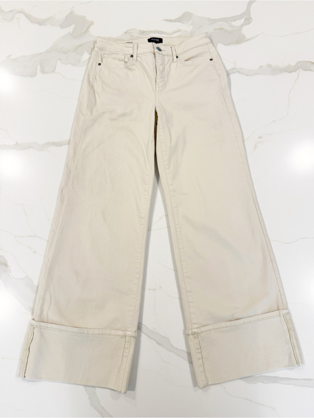 NYDJ Wide Leg Cuffed Teresa Jean Sz 2